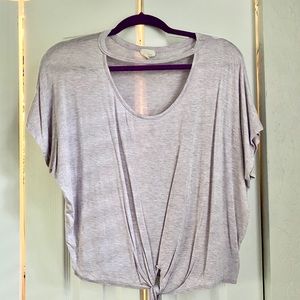 Tie top with choker and tie front